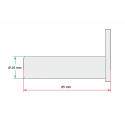 3008010H Svornjak s podmazivanjem 25x65 mm MBB Palfinger